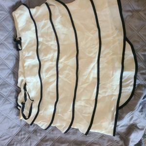 Black and White Ruffle Top